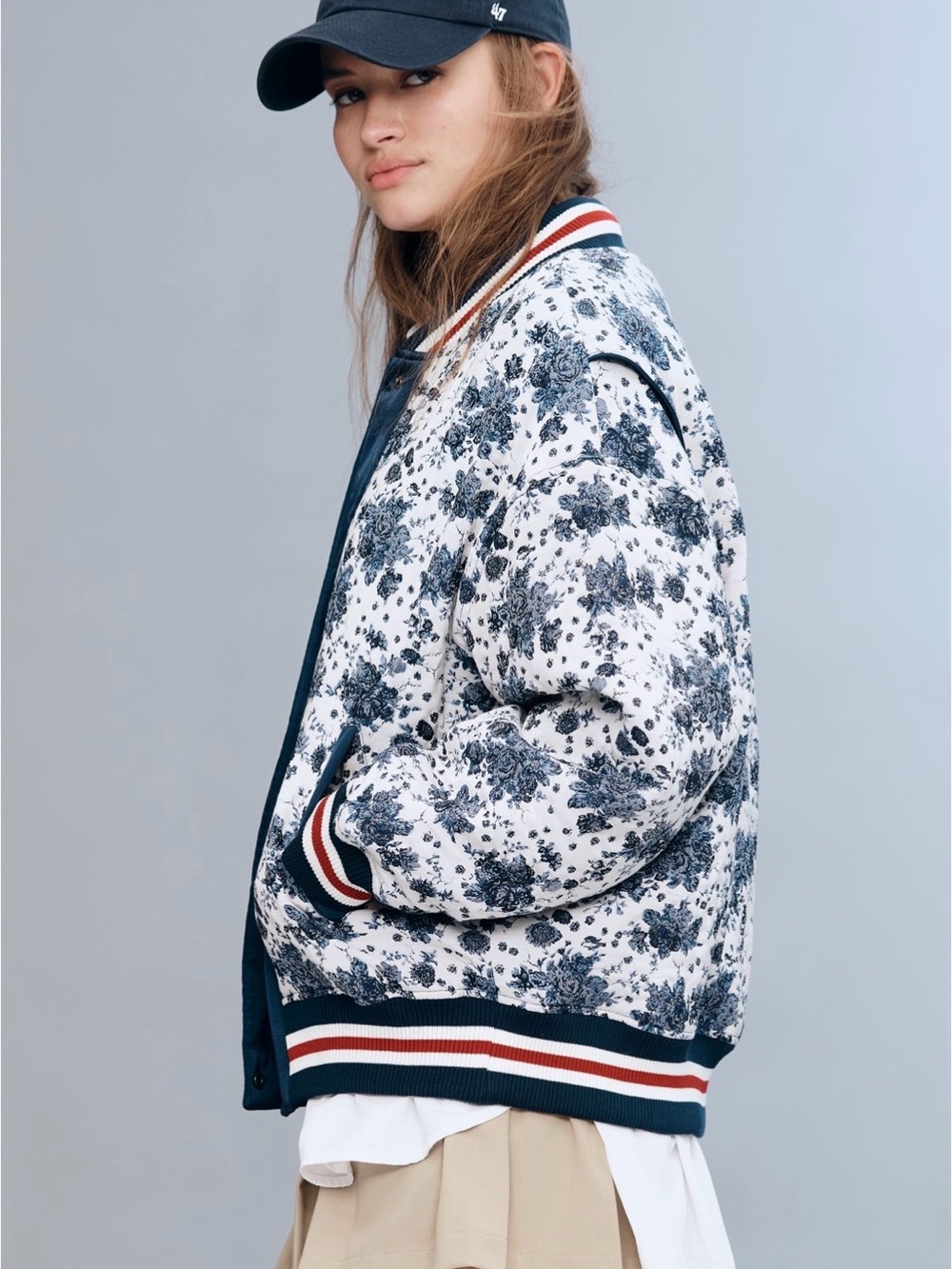 Floral Varsity Jacket